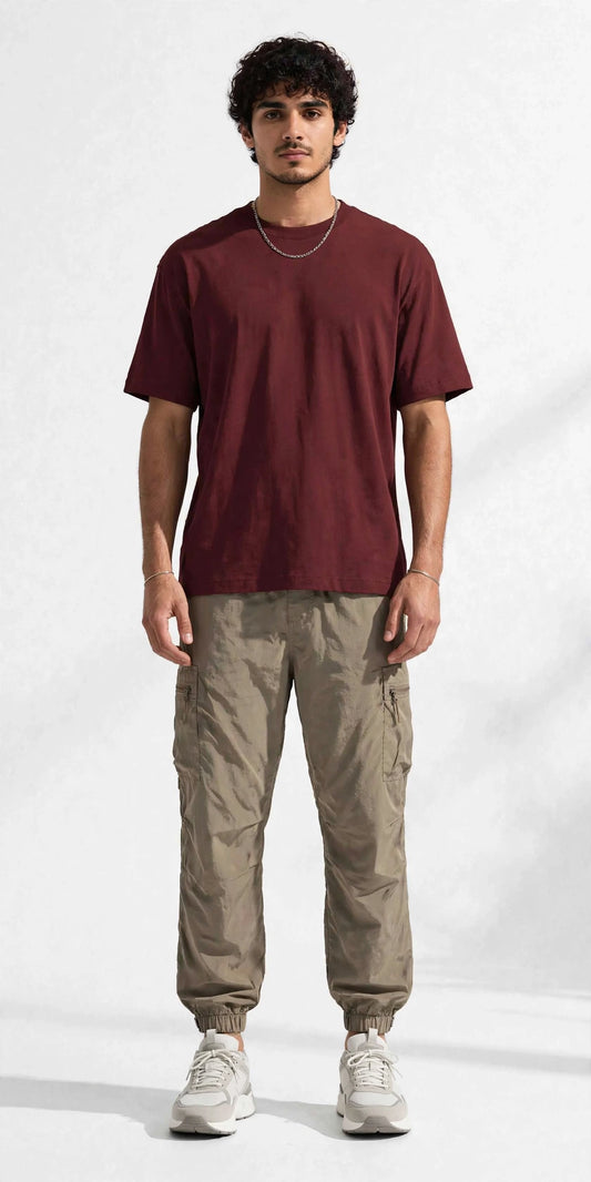 Neon Rider Tee - Maroon | Big Back Print Oversized