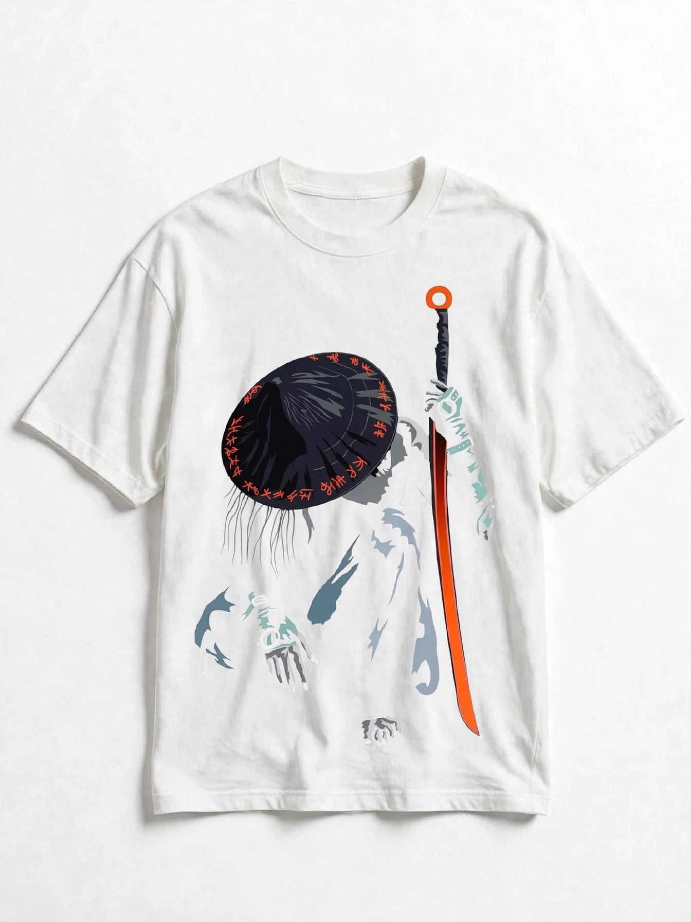White Ronin Oversized T-Shirt - Samurai Edition