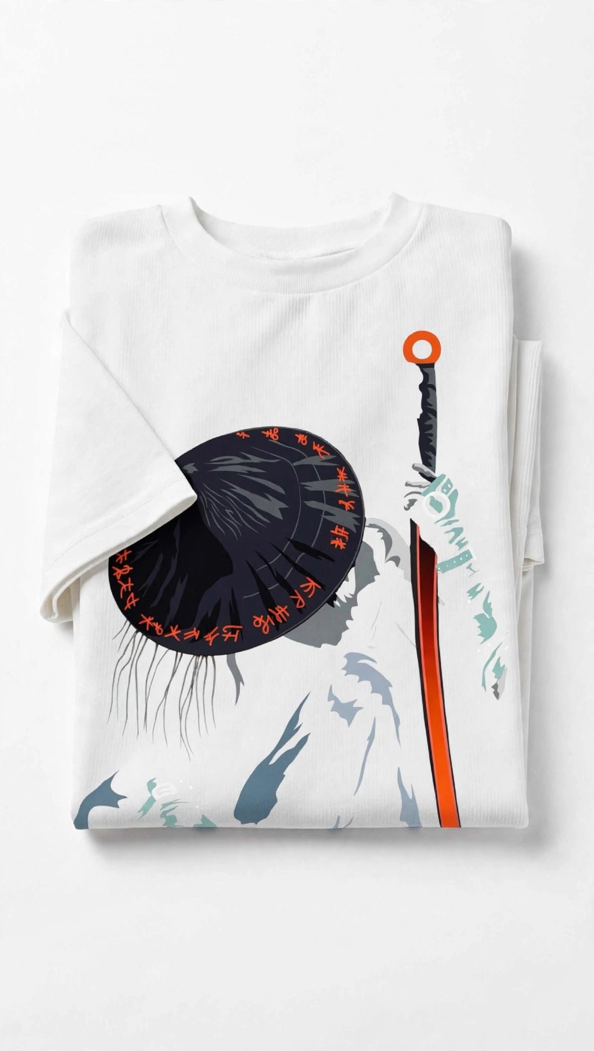 White Ronin Oversized T-Shirt - Samurai Edition