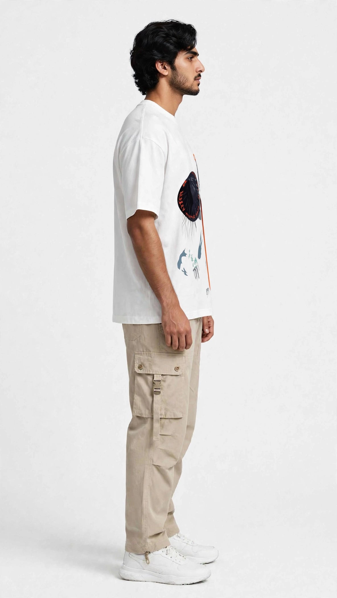 White Ronin Oversized T-Shirt - Samurai Edition